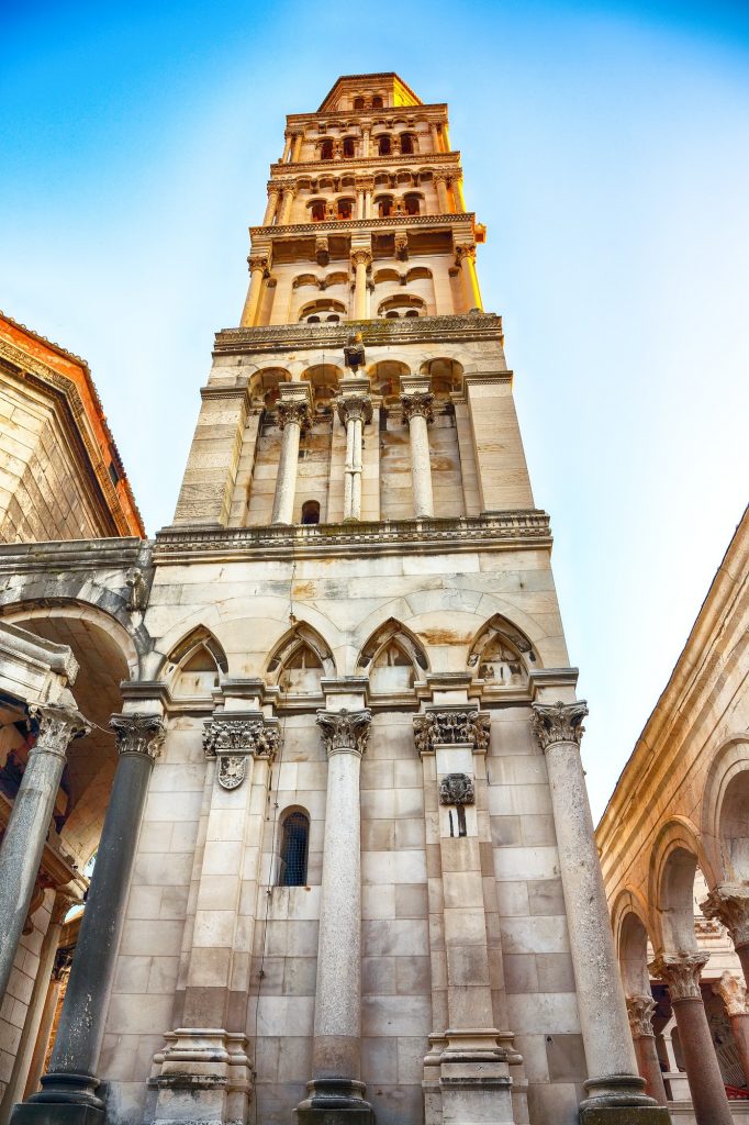 Famous Diocletian Palace built for Emperor Diocletian in historic center of Split